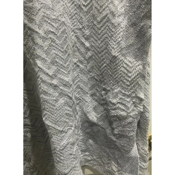 Vera Wang SimplyVera  Womens Sweatshirt XL Silver Gray Metallic - Picture 3 of 6